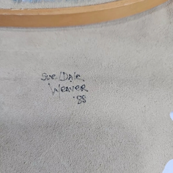 Vintage Sue/Dale Weaver Native American Hand Painted Suede - Picture 2 of 10